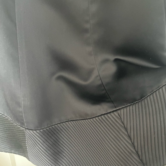 Badgley Mischka black satin bustier cocktail dress worn once size 6 - Picture 3 of 5